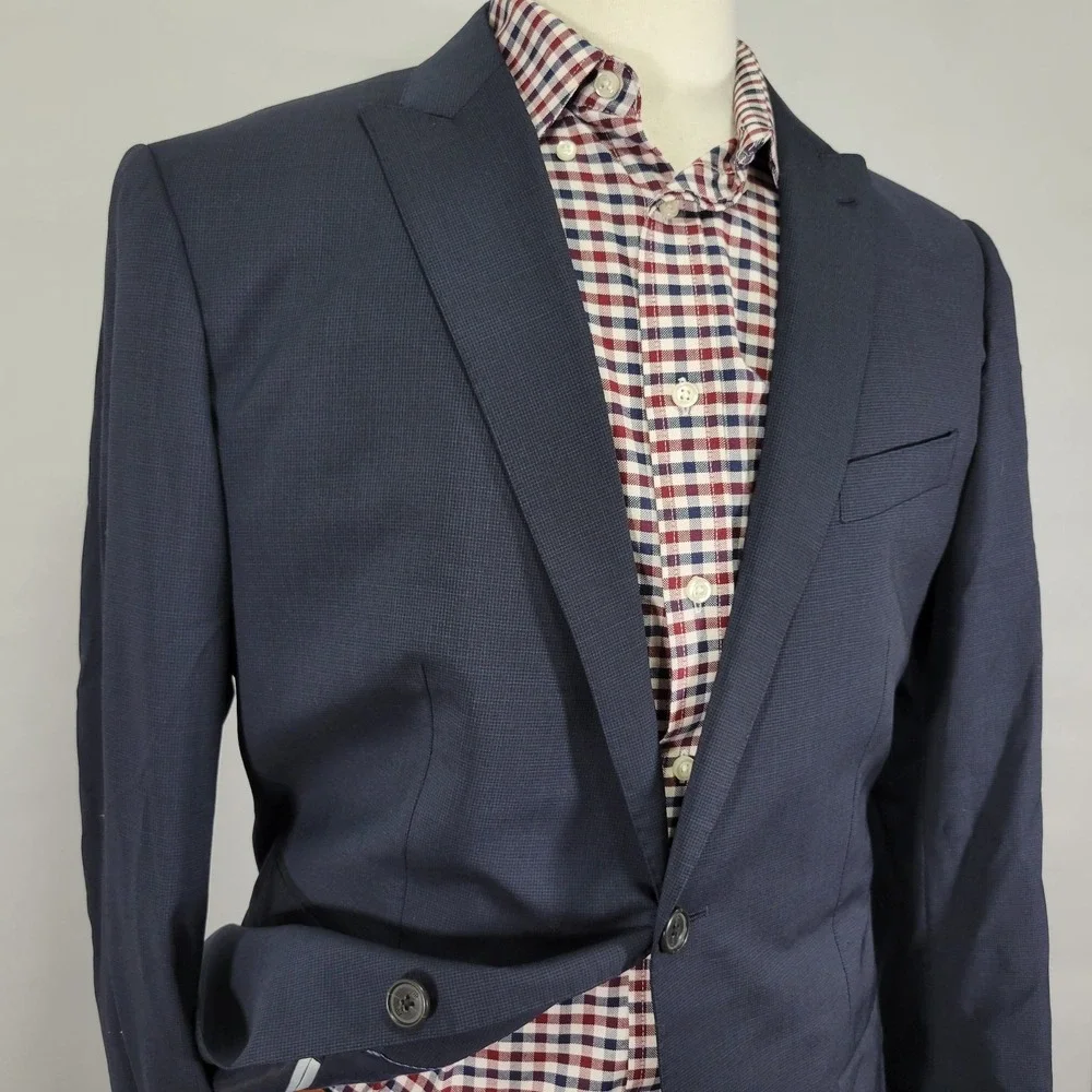 Banana Republic Men's Sport‎ Coat Blazer Suregon Tarbaldo Togna Wool Navy 42R